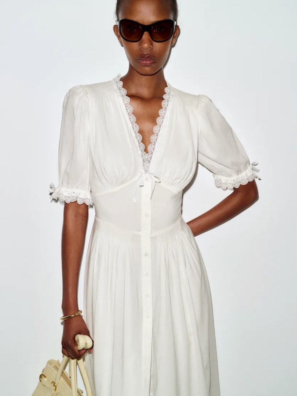 LIKE NEW REFORMATION Ketra Dress, White, size 4